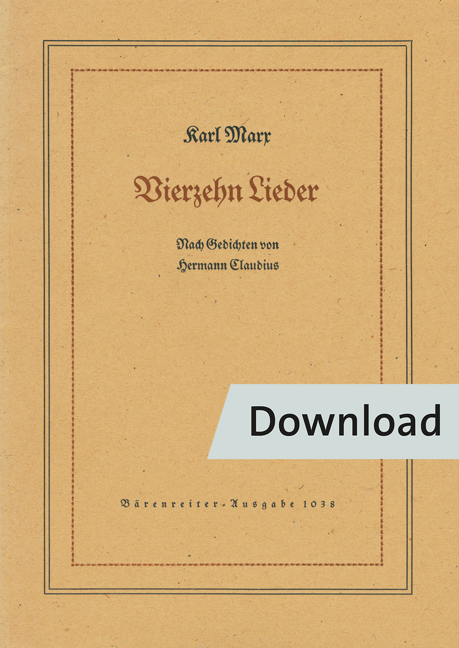 14 Lieder auf Texte von Hermann Claudius für Sopran op. 26 (1935)