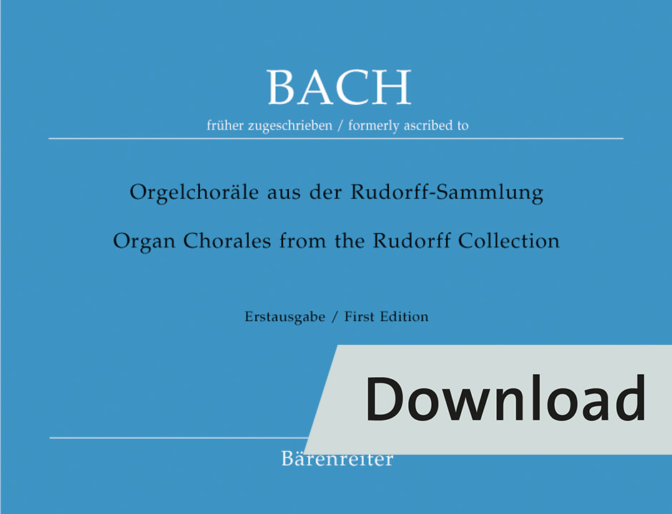 Organ Chorales from the Rudorff Collection
