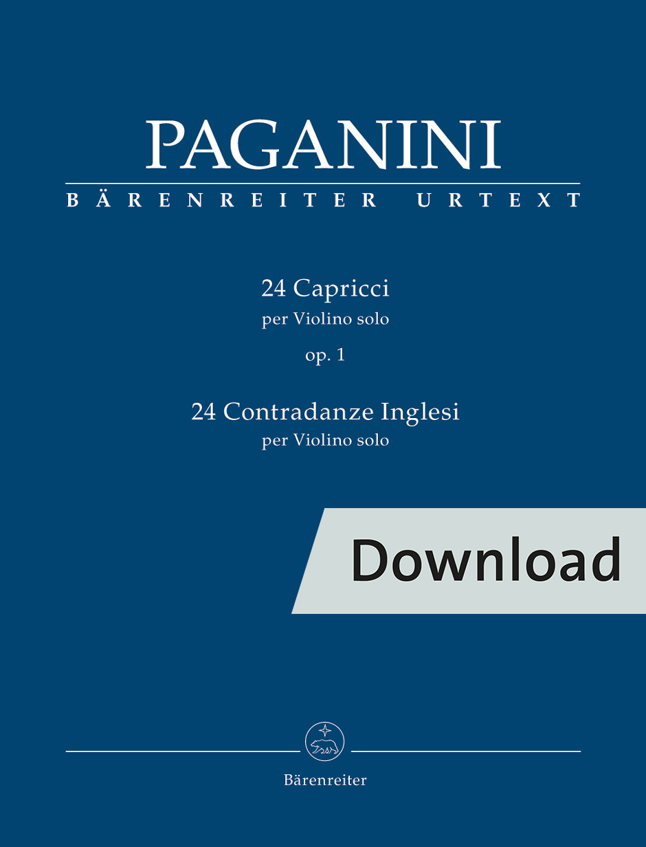 24 Capricci op. 1 / 24 Contradanze Inglesi for Violin solo